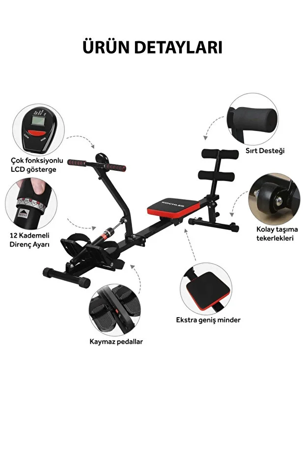 Row Shaper Kondisyon Küreği - Mekik Aleti - Fitness Aleti - Kondisyon Aleti - Alman Tasarım